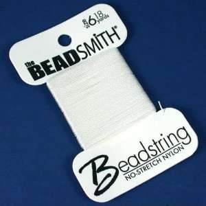   White Beadsmith Nylon Beading Thread Cord Size 6 18yds
