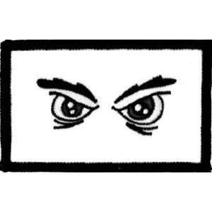  Angry Eyes Embroidered Patch 8 X 5CM (3 X 2 