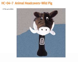HC 04 7 Golf Club Animal Headcover Wild Pig  