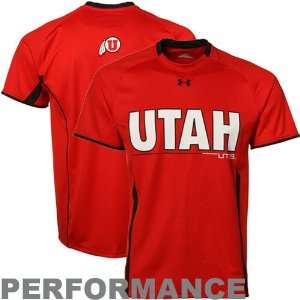  Under Armour Utah Utes Red Undeniable Performance T shirt 