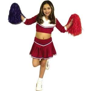  Red/White Cheerleader Childs Costume: Toys & Games