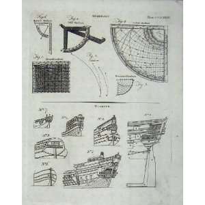   Encyclopaedia Britannica 1801 Diagrams Quadrant Ships
