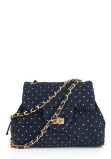   ? Bag   Casual, Vintage Inspired, Blue, Gold, Beads, Chain, Quilted