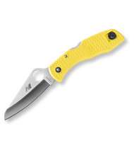 Spyderco Salt 1 Folding Knife, Yellow with Plain Edge