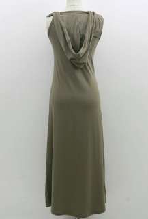 New Korean Womend Sleeveless Hoodie Cotton Long Dress 2 Colors 1663 