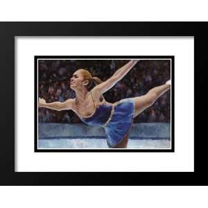  and Double Matted Art 31x37 Excellence   Ice Skater