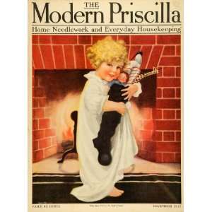  1917 Cover Modern Priscilla Christmas Morning Stocking Child Toys 