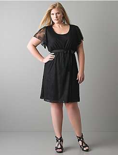 Full figure Short sleeve lace dress by Lane Bryant