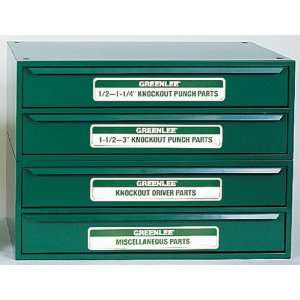 Greenlee 7361SB Knockout Punch Parts Assortment Cabinet for 1/2 to 3 