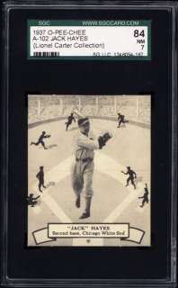 1937 O Pee Chee #102 Jack Hayes SGC 84 Lionel Carter  