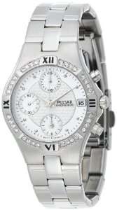   Chronograph Silver Tone Stainless Steel Watch: Pulsar: Watches