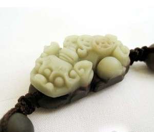 Two Layer Stone Pi Xiu Dragon Bead Beads Adjustable Bracelet  