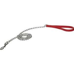    Petco Red Leather Chain Leash for Dogs, 4 ft.: Pet Supplies