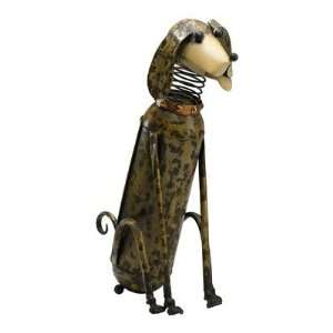  Molly Tin Dog Figurine in Distressed Umber
