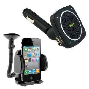  iKross Bluetooth Speaker Phone Handsfree Car Kit with USB 