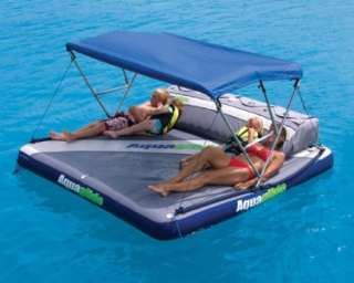 Aquaglide Airport Bimini Lake Island Raft Lounger Float & Towable With 