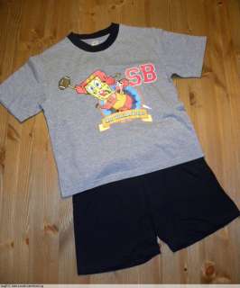 SPONGE BOB~toller Shorty Pyjama grau/schwarz 146/152  