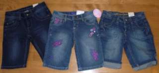 Girls Adjustable Waist Jean ARIZONA Bermuda SHORTS Size 7 8 10 12 Slim 