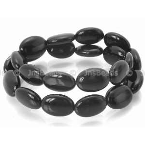    12x16mm Puff Oval Beads 16, Black Obsidian Arts, Crafts & Sewing