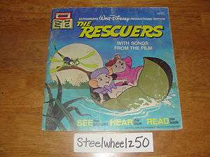   Disneys The Rescuers Book & Tape Set NO CASSETTE TAPE RARE  