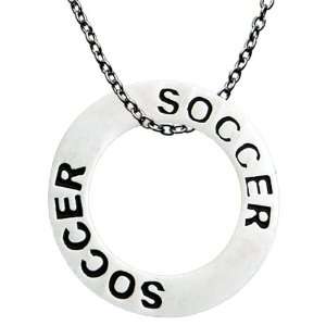  Soccer Message Ring Necklace