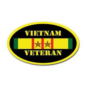  Vietnam Veteran 2 Star Sticker Oval Military Oval Sticker 