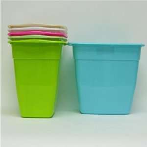  Trash Can Bright Colors 12x8.25x11 Case Pack 48 Arts 