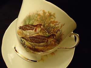 WOODCOCK ELIZABETHAN BONE CHINA LARGE CUP AND SAUCER  