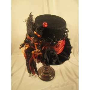   Massey #20036 Black Riding Hat w/ Witch & Spiders 
