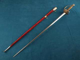 Antique 18th C. French Gold Inlaid Court Sword Rapier NO German 