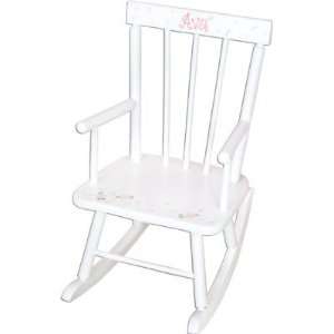 Rosie Posie Rocking Chair   White