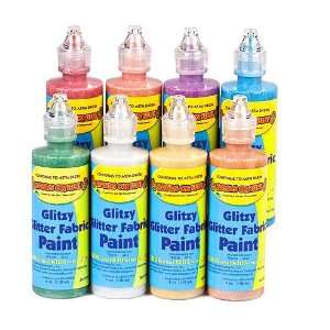  Glitzy Glitter Fabric Paints (1 set) Toys & Games