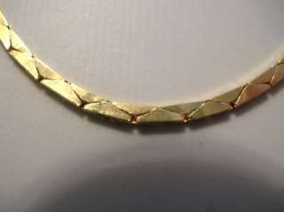 Basket Weave Chain Gold plated Lobster Claw Clasp 16  