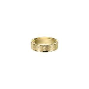   ZALES Brushed Wedding Band in 10K Gold Mens 6.0mm gold rings: Jewelry