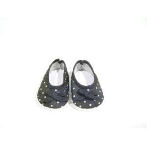   American Girl Doll Clothes Black/White Dot Ballet Flats: Toys & Games