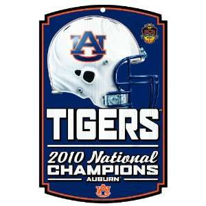  NCAA BCS National Champions Auburn Tigers 11 by 17 Wood 