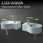 lux aqua gaeste wc waschbecken zur wandmontage l r 4506