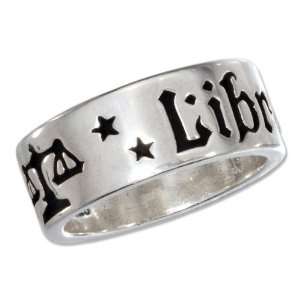  Sterling Silver Libra Zodiac Band Ring Jewelry