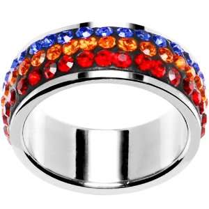  Size 6   Rainbow Austrian Crystal Ferido Ring Jewelry