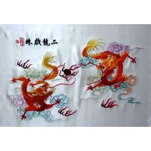  Chinese Silk Embroidery Wall Hanging Dragon Everything 