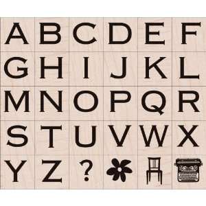   Hero Arts Mounted Rubber Stamp Set, Copperplate Letters: Arts, Crafts