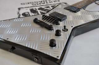 ESP LTD Explorer EX 351D Guitar in Black with Aluminum Plate. Made in 