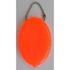   Squeeze Coin Purse with Chain 6 pcs Neon Orange 