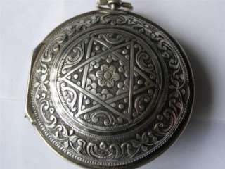 WOW! Antique George Prior Verge Fusee silver quadruple case watch 