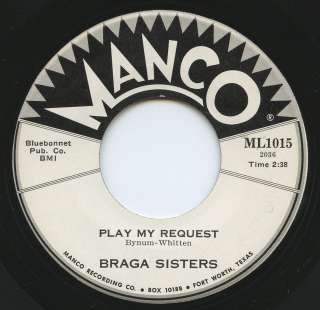   Teen 45   Braga Sisters   Play My Request   Manco # ML1015   M   
