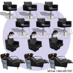 New Salon Spa Package Equipment Shampoo Styling Chairs  