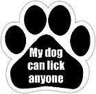 paw print car magnet dog pet quotes my dog can