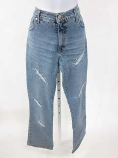 BLUMARINE Blue Cotton Rhinestone Flared Jeans Sz 36  