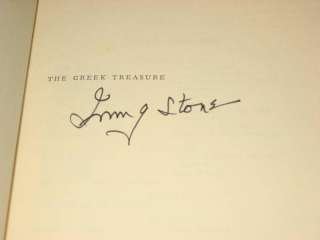 The Greek Treasure SIGNED by Irving Stone 1ST 9780385073097  