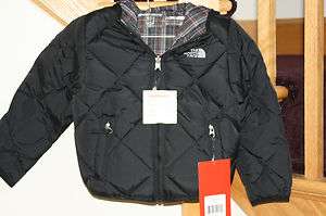 NWT North Face Black Moondoggy Reversible Down Insulated Jacket Girls 